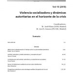 Publicación nº 10 Constelaciones. Revista de Teoría Crítica: "Violencia socializadora y dinámicas autoritarias en el horizonte de la crisis"